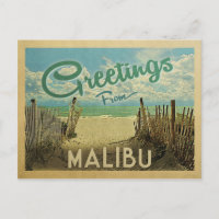 Viagens vintage de praia de Malibu