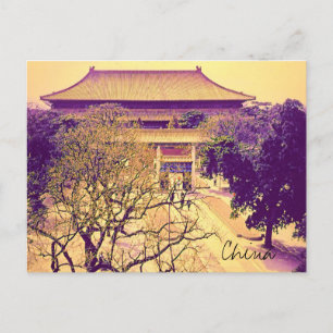 Cartão Postal Viagens vintage de Tumbas Ming na China
