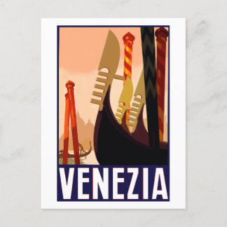 Cartão Postal Viagens vintage de Veneza Poster