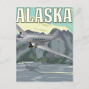 Cartão Postal Viagens vintage do Alasca