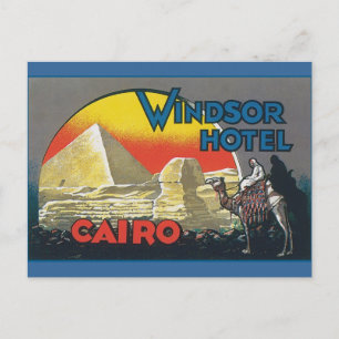 Cartão Postal Viagens vintage do Cairo Egito