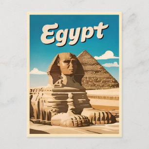 Cartão Postal Viagens vintage do Cairo Egito Pirâmide Retrográfi