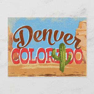 Cartão Postal Viagens vintage do Deserto do Deserto do Denver Co