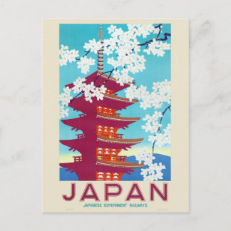 Cartão Postal Viagens vintage do Japão da década de 30