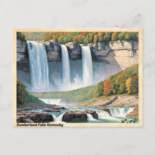Cartão Postal Viagens vintage do Kentucky Cumberland Falls