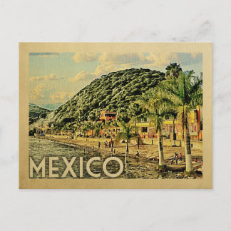 Cartão Postal Viagens vintage do Lago Chapala, no México