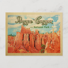 Cartão Postal Viagens vintage do Parque Nacional Bryce Canyon