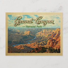 Cartão Postal Viagens vintage do Parque Nacional Grand Canyon