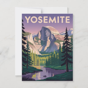 Cartão Postal Viagens vintage do Parque Nacional Yosemite
