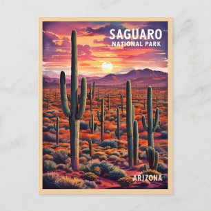 Cartão Postal Viagens vintage do Retro de Arizona do Parque Naci