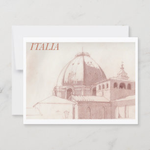 Cartão Postal Viagens vintage dos telhados de Florença