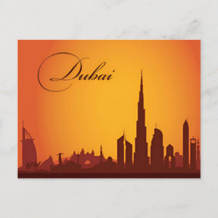 Cartão Postal viagens vintage Dubai, Emirados Árabes Unidos