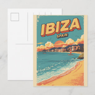 Cartão Postal Viagens vintage Espanha IBIZA Ilhas Baleares prese