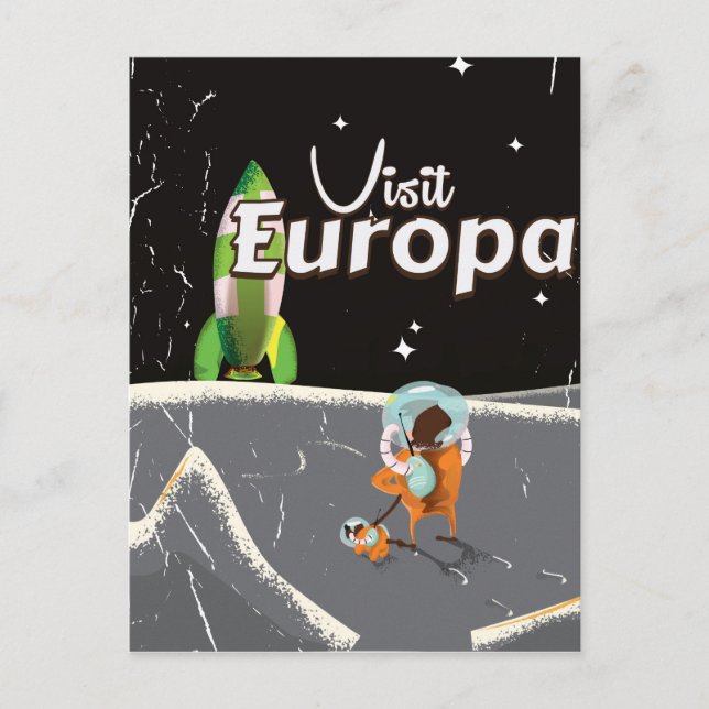 Cartão Postal Viagens vintage Europa (Frente)
