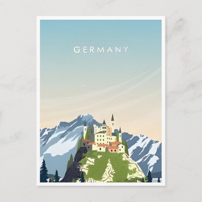 Cartão Postal Viagens vintage Frankfurt Skyline Alemanha Vintage (Frente)