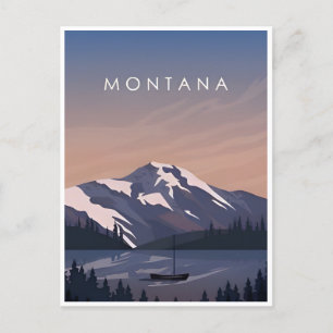 Cartão Postal Viagens vintage Glacier National Park Montana