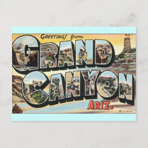 Cartão Postal Viagens vintage Grand Canyon
