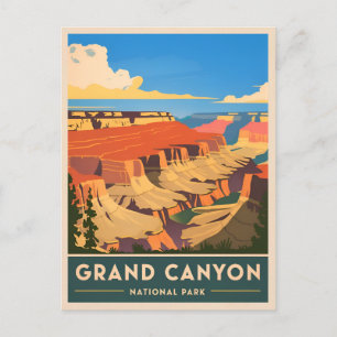 Cartão Postal Viagens vintage Grand Canyon National Park Retro