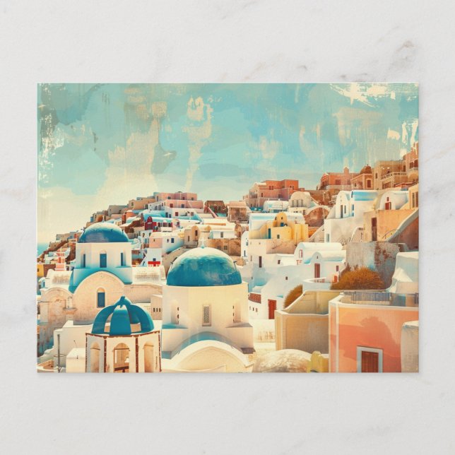 Cartão Postal Viagens vintage grécia (Frente)