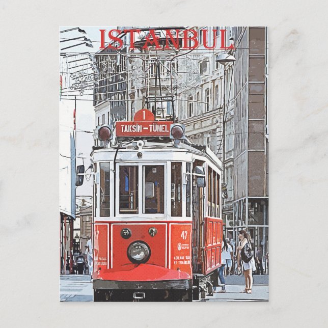 Cartão Postal Viagens vintage - Istambul, Turquia (Frente)