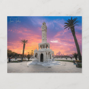 Cartão Postal Viagens vintage Izmir Turkey Ephesus Acropolis