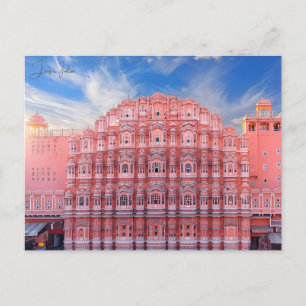 Cartão Postal Viagens vintage Jaipur India Colorida Rajasthan