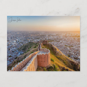 Cartão Postal Viagens vintage Jaipur India Colorida Rajasthan