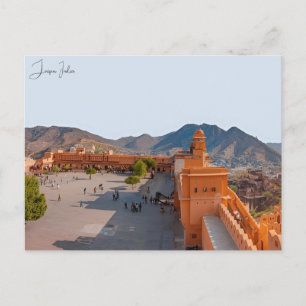 Cartão Postal Viagens vintage Jaipur India Colorida Rajasthan