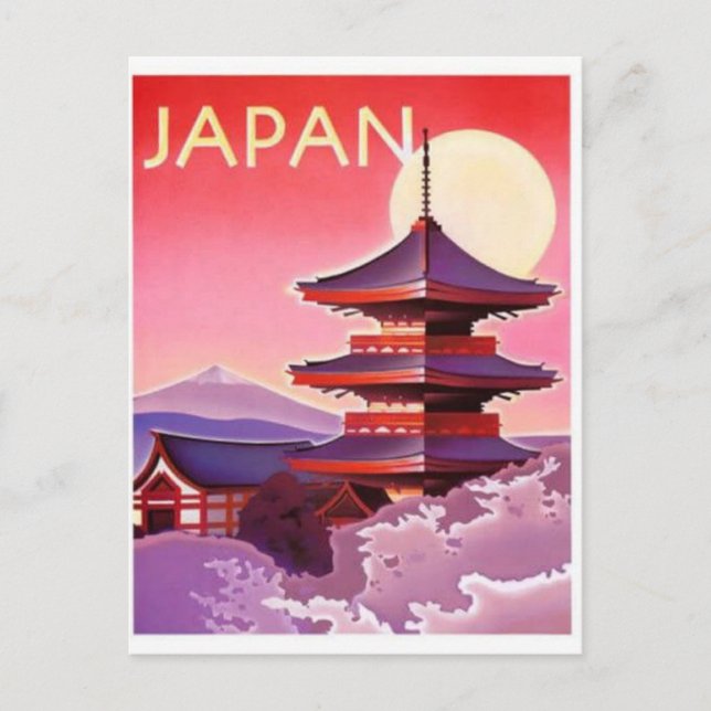 Cartão Postal Viagens vintage JAPÃO (Frente)