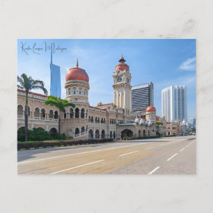 Cartão Postal viagens vintage Kuala Lumpur Malásia - Arranha-céu