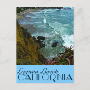 Cartão Postal viagens vintage Laguna Beach, Cartão-postal da Ca