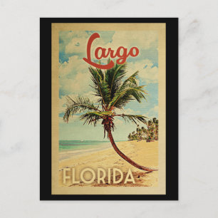 Cartão Postal Viagens vintage Largo Palm