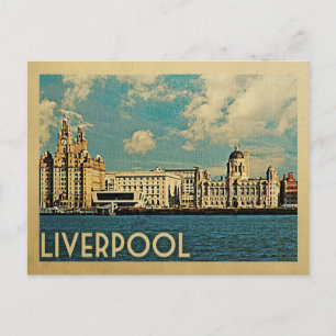 Cartão Postal Viagens vintage Liverpool