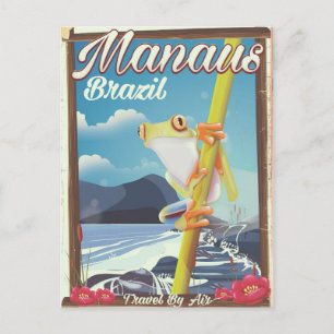 Cartão Postal Viagens vintage Manaus Brasil