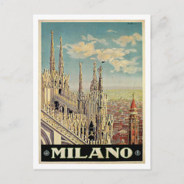 Cartão Postal Viagens vintage Milão Itália