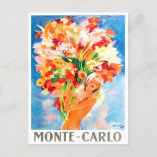 Cartão Postal Viagens vintage Mônaco Monte Carlo França