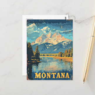 Cartão Postal Viagens vintage Montana