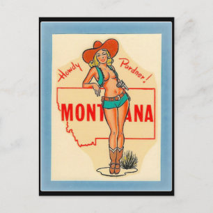 CARTÃO POSTAL VIAGENS VINTAGE MONTANA