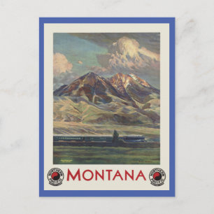 Cartão Postal Viagens vintage Montana por Train
