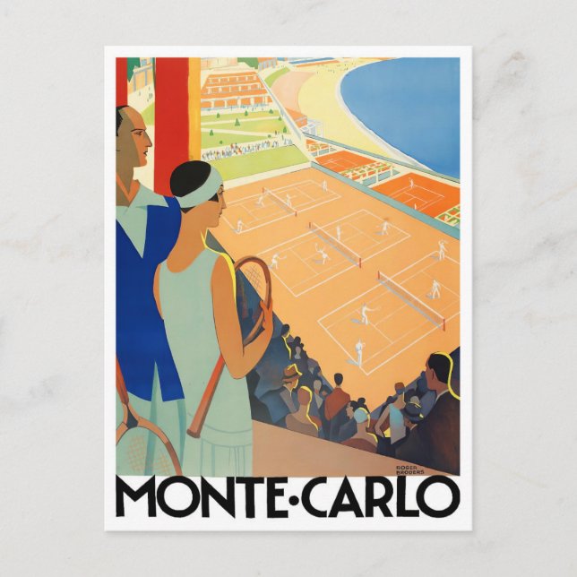 Cartão Postal Viagens vintage Monte Carlo Mônaco França (Frente)