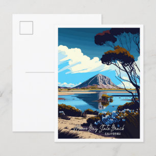 Cartão Postal Viagens vintage Morro Bay State Beach California