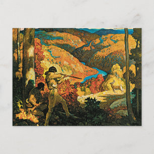 Cartão Postal Viagens vintage, no Antigo Kentucky, NC Wyeth