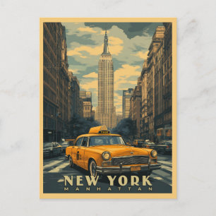Cartão Postal Viagens vintage Nova Iorque