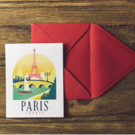 Cartão Postal Viagens vintage Paris França