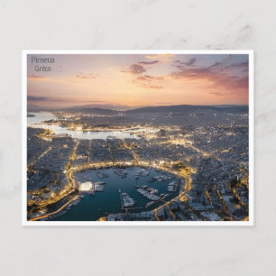 Cartão Postal viagens vintage Piraeus le pirée Grèce Preus