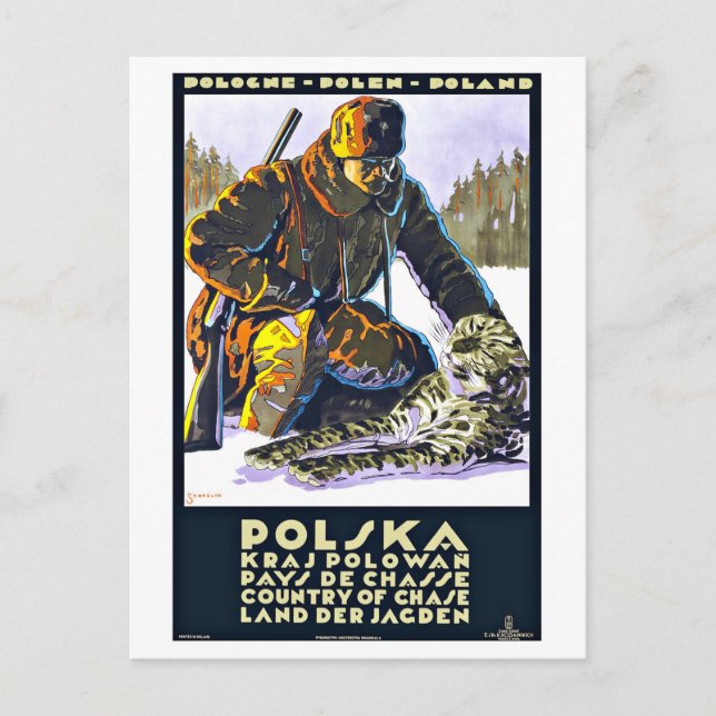 Cartão Postal Viagens vintage Polska Polônia (Frente)