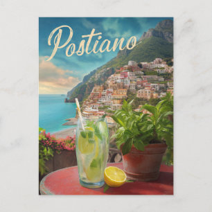 Cartão Postal Viagens vintage Positano Itália