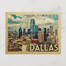 Cartão Postal Viagens vintage postal de Dallas Texas