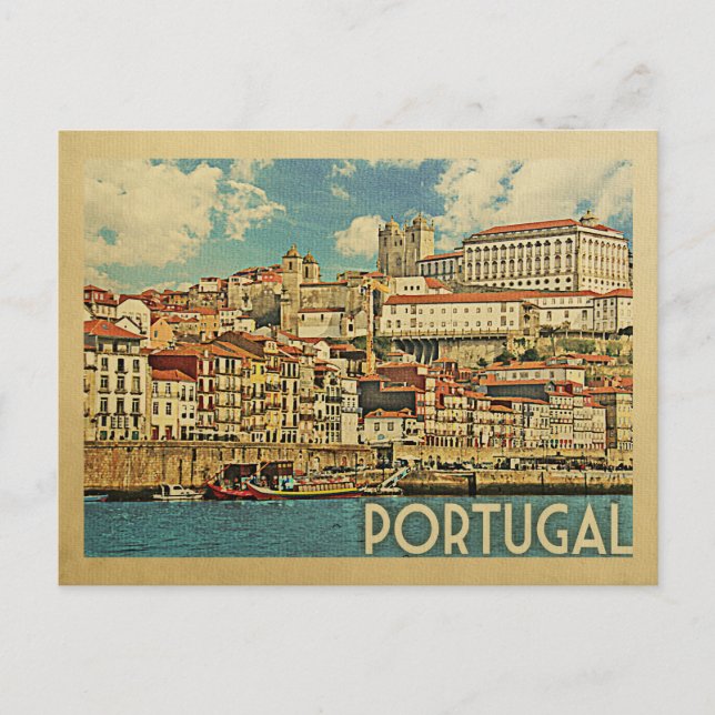 Cartão Postal Viagens vintage postal de Portugal (Frente)