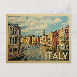 Cartão Postal Viagens vintage postal de Veneza Itália